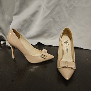 Kardashian Kollection Blush Gold Bow Heel